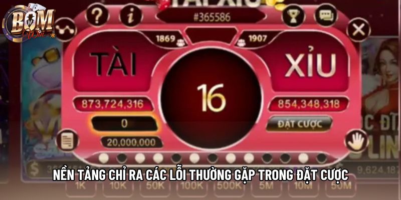 Nền tảng chỉ ra các lỗi thường gặp trong đặt cược